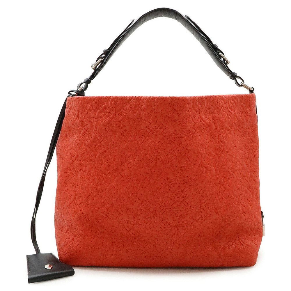 LOUIS VUITTON Monogram Anthea Hobo Shoulder Bag Hobo Leather Corail Orange